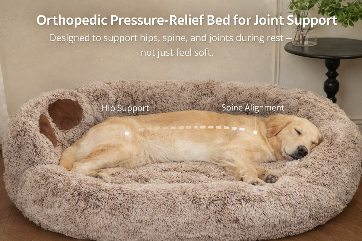 Orthopedic Plush Donut Bed for Pets